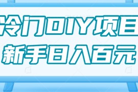 0基础操作冷门DIY项目，利用虚荣心新手也能轻松日入几百【视频教程】