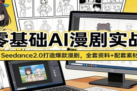 零基础AI漫剧实战：Seedance2.0打造爆款漫剧，全套资料+配套素材