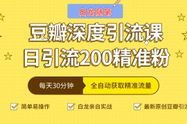 白龙随笔豆瓣深度引流课，日引200+精准粉