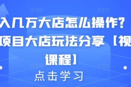 月入几万大店怎么操作？虚拟项目大店玩法分享