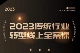 传统行业转型线上全案课，传统行业如何转型线上，线上创业/传统转型避坑宝典 