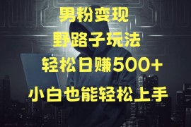 当下最火男粉变现项目月入5W+，小白也能轻松盈利