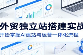AI外贸独立站搭建实战课：从零开始掌握AI建站与运营一体化流程