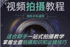 全新视频拍摄系统课，手机+相机拍摄技巧0基础入门到精通