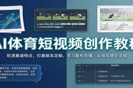 2026 AI体育短视频创作全流程指南：赛道解析·剧本打磨·版权规避·运镜剪辑实战