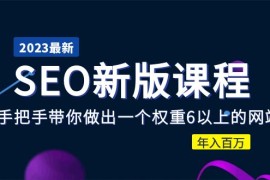 某大佬收费SEO新版课程：手把手带你做出一个权重6以上的网站，年入百万