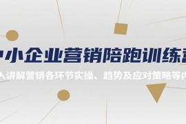中小企业营销陪跑训练营，深入讲解营销各环节实操、趋势及应对策略等内容