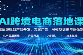 AI跨境电商落地课：从底层逻辑到产品开发、文案广告，AI模型训练与图像制作