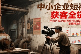 中小企业短视频获客全链路，平台认知/内容创作/抖加投放/矩阵搭建，精准引流核心方法