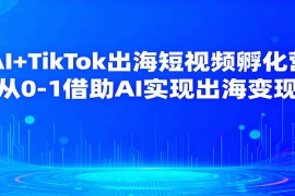 AI+TikTok出海短视频孵化营，从0-1借助AI实现出海变现