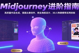 Midjourney进阶指南：高质量作品生成，漫画头像创作、商业海报设计、3D人物建模等