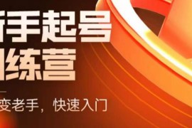 抖音电商-新手起号特训营，菜鸟变老手 快速入门 新手商家超全入门课程大全