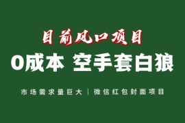 风口来了，猪都会起飞，风口项目，小白镰刀均可操作，红包封面项目