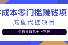  揭秘：零成本零门槛日赚500+，人人可做的咸鱼代挂项目【视频教程】