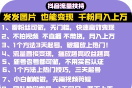 抖音发图就能赚钱！价值1299元的实操文档，全是干货