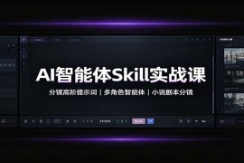 AI智能体Skill实战课：分镜高阶提示词，多角色智能体，小说剧本分镜