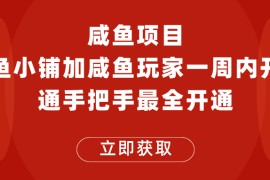 闲鱼项目鱼小铺加闲鱼玩家认证一周内开通，手把手最全开通