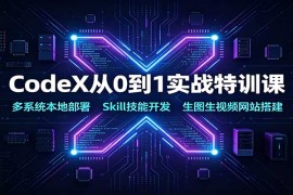 CodeX从0到1实战特训课：多系统本地部署，Skill技能开发，生图生视频网站搭建