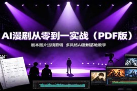 AI漫剧从零到一实战（PDF版）：剧本图片运镜剪辑，多风格AI漫剧落地教学