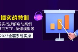 直播实战：现场实战拆解启动案例 引爆百万IP-拉爆模型等