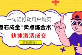 点石成金“卖点炼金术”一句话打动用户购买，快速激活成交！