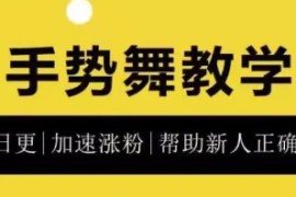 0基础学习抖音手势舞教程，助你持续输出热门短视频