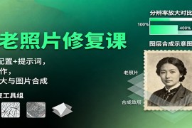 AI老照片修复课：Luma配置+提示词，动图制作，修复放大与图片合成
