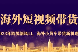 海外短视频带货，2023年跨境新风口，海外小黄车带货新机遇。