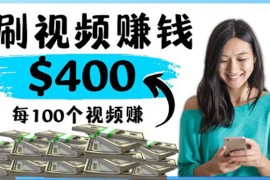 最快赚钱方法 刷视频也能赚钱的项目：每100个视频赚100美元