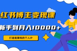 小红书博主变现课：打造能赚钱的个人IP，从新手到月入10000+(9节课)  