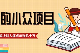 一直都很火的小众项目，抓住应届生求职痛点，这个小众项目年入几十万的底层逻辑