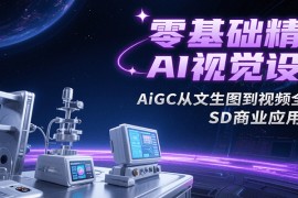 零基础精通AI视觉设计，AiGC从文生图到视频全流程，SD商业应用实战