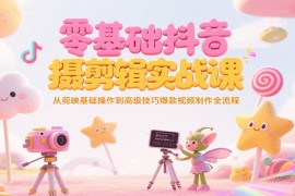 零基础抖音短视频拍摄剪辑实战课，从剪映基础操作到高级技巧爆款视频制作全流程