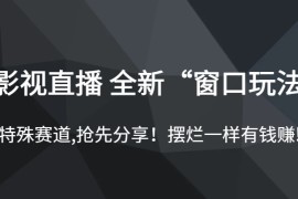 影视直播 全新“窗口玩法”，特殊赛道,抢先分享！摆烂一样有钱赚!
