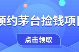 茅台预约捡钱项目，一单利润几百上千