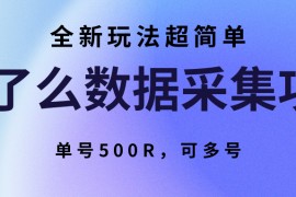 饿了么数据采集项目，全新玩法超简单，单号500R，可多号