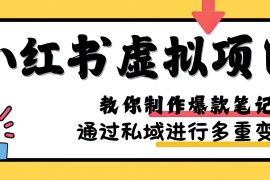 小红书虚拟项目实战，爆款笔记制作，矩阵放大玩法分享