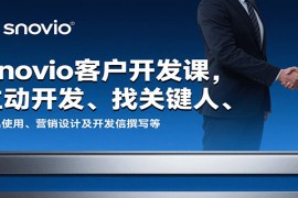 Snovio客户开发课，主动开发、找关键人、工具使用、营销设计及开发信撰写等