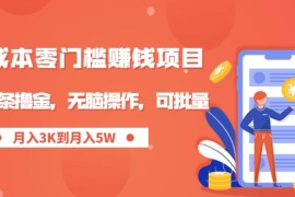 零成本零门槛月入过万项目，微头条撸金，无脑操作，可批量