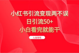 小红书引流变现两不误，日引流50+，小白看完就能干