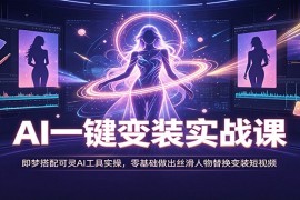 AI一键变装实战课：即梦搭配可灵AI工具实操，零基础做出丝滑人物替换变装短视频