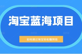 某公众号付费文章：淘宝蓝海项目：月入5000+ 一单利润200一天赚1000+等玩法分享