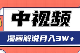 中视频计划蓝海项目，零门槛漫画解说月入3W+玩法解析【视频教程】
