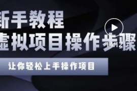 新人实操虚拟项目步骤演示（0基础打造自动盈利店铺）
