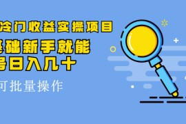 得物冷门收益实操项目，0基础新手就能单号日入几十，可批量操作