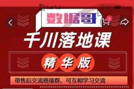 数据哥千川落地课精华版：服饰鞋帽箱包，美妆教育茶，珠宝文玩等千川搭建