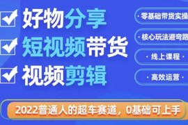 普通人的超车赛道「好物分享短视频带货」利用业余时间赚钱（价值398）