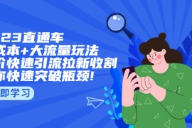 直通小成本+大流量玩法，低价快速引流拉新收割，让你快速突破瓶颈
