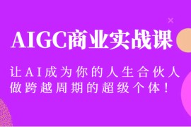 AIGC商业实战课，让AI成为你的人生合伙人，做跨越周期的超级个体！