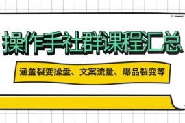 操盘手社群课程汇总，涵盖裂变操盘、文案流量、爆品裂变等多方面内容